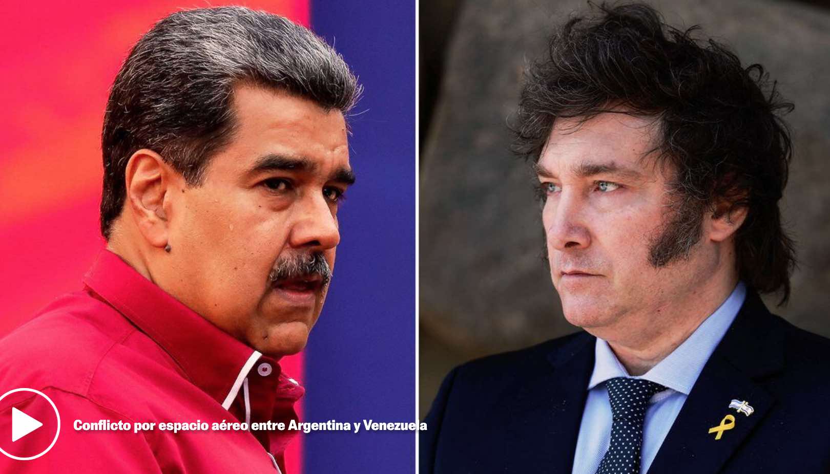 Conflicto a?reo: Milei contra Maduro