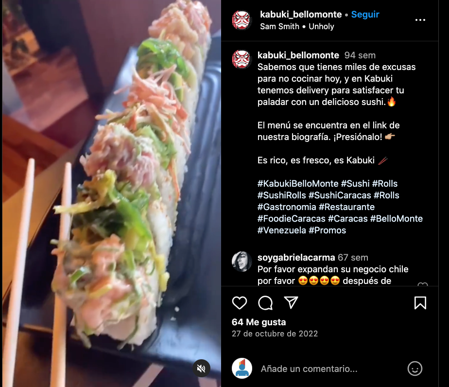 Kabuki El encuentro culinario de Japon y el Caribe en Caracas