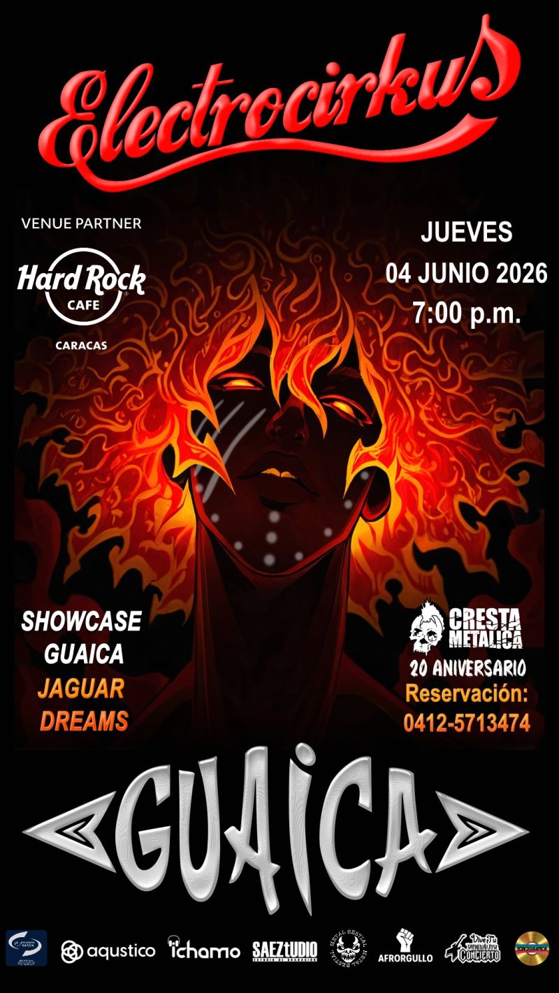 Guaica presenta su nuevo álbum "Jaguar Dreams" y lo celebra en el Hard Rock Cafe Caracas